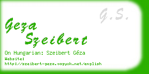 geza szeibert business card